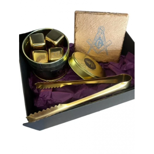Freemason Personalised Hamper Slate Coaster Monogrammed Ice Cubes Freemason Personalised Hamper Slate Coaster Monogrammed Ice Cubes